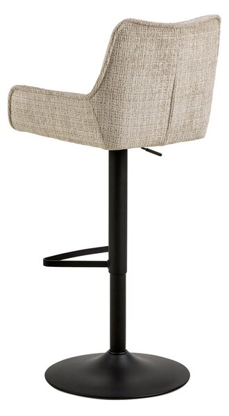 Béžová barová židle s nastavitelnou výškou/s područkami (výška sedáku 85 cm) Eddie – Actona