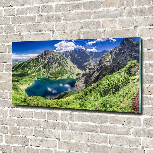 Foto obraz sklo tvrzené Černé jezero Tatry osh-127510314