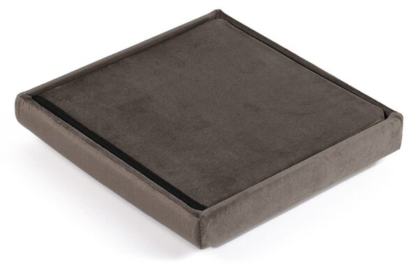 Taburetka VASAGLE skládaná - 30x30x30cm tmavě béžový samet