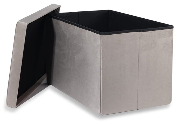 Taburetka VASAGLE skládaná - 60x38x38cm béžový samet