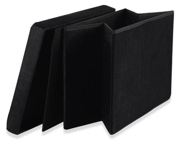 Taburetka VASAGLE skládaná - 60x38x38cm černý samet