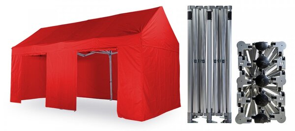 Nůžkový párty stan 3x6 m TENTino BH GABLED Barva opláštění (Zvolte variantu): 1A - BÍLÁ