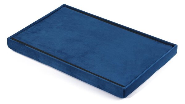 Taburetka VASAGLE skládaná - 60x38x38cm modrý samet