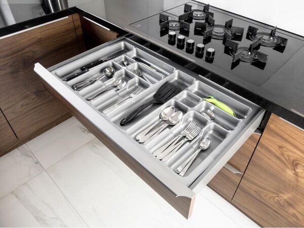 In-Design Příborník UNI 490 mm šedá metalíza - různé šířky Šířka příborníku (mm): 508 - 535