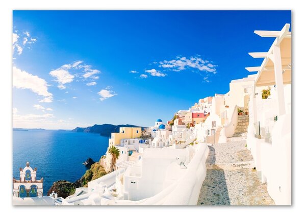 Foto obraz skleněný horizontální Santorini Řecko osh-134209719