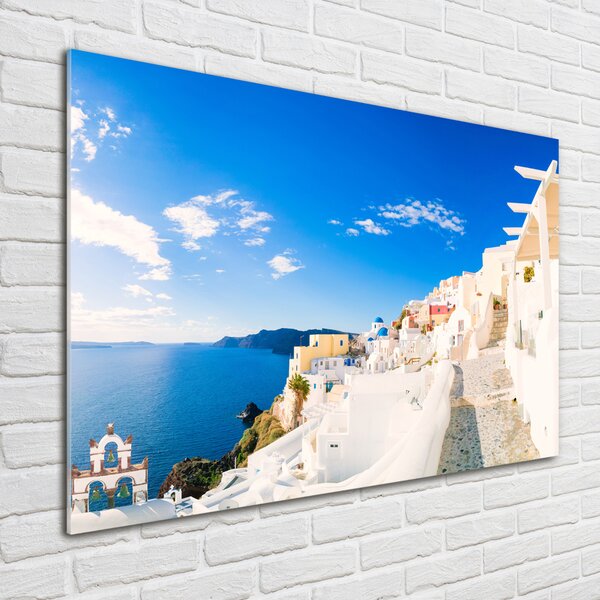 Foto obraz skleněný horizontální Santorini Řecko osh-134209719