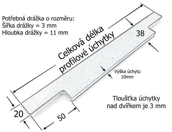 In-Design Nábytková úchytka Ramara černá broušená Rozměr úchytky (mm): 296