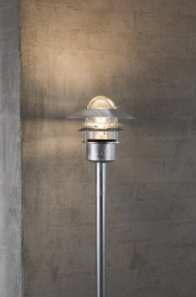Nordlux - Venkovní lampa BLOKHUS 1xE27/60W/230V IP54 stříbrná 92 cm