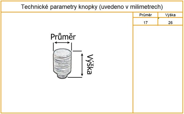 Giusti Nábytková knopka Nikola staročerná