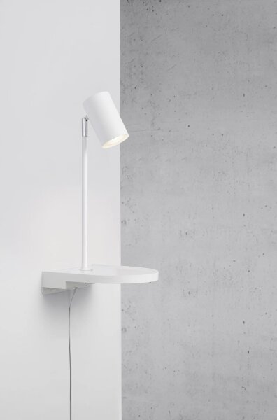 Nordlux - Nástěnná lampa s poličkou CODY 1xGU10/15W/230V bílá