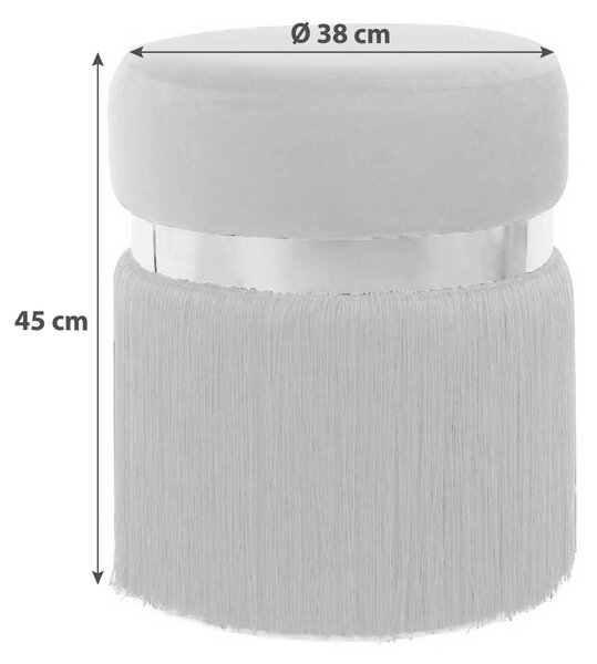 TABURET, kov, plast, textil, 38/45/38 cm MID.YOU - Taburety, Online Only