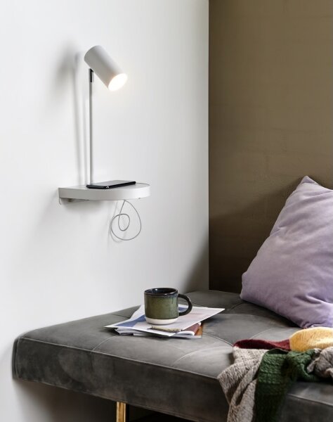 Nordlux - Nástěnná lampa s poličkou CODY 1xGU10/15W/230V bílá