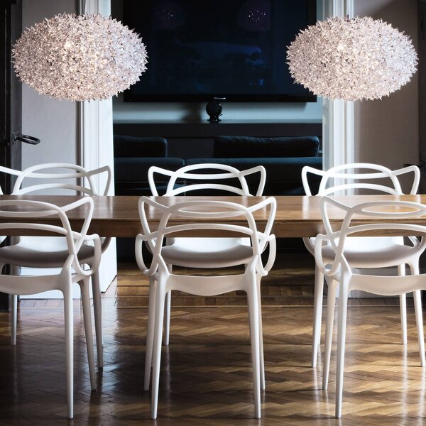 Kartell Bloom S1 závěsné světlo G9, transparentní, Čirá / transparetní, Obývací pokoj / jídelna, Plast, Design