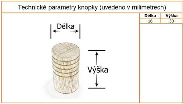In-Design Nábytková knopka Sam buk lakovaný