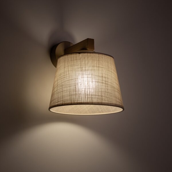 Brilagi - Nástěnná lampa LATTE SABIA 1xE27/15W/230V borovice/béžová