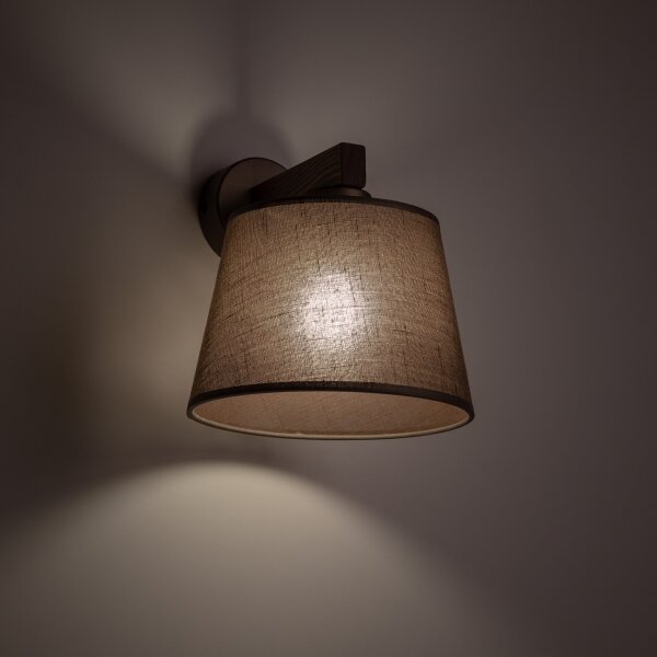 Brilagi - Nástěnná lampa LATTE 1xE27/15W/230V borovice/hnědá