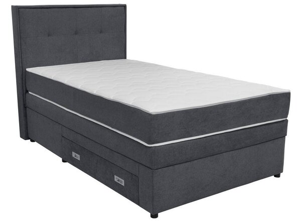 POSTEL BOXSPRING, 90/200 cm, tmavě šedá Hom`in - Jednolůžkové postele