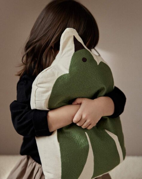 Ferm Living Polštář Swif Bird Cushion, avocado green