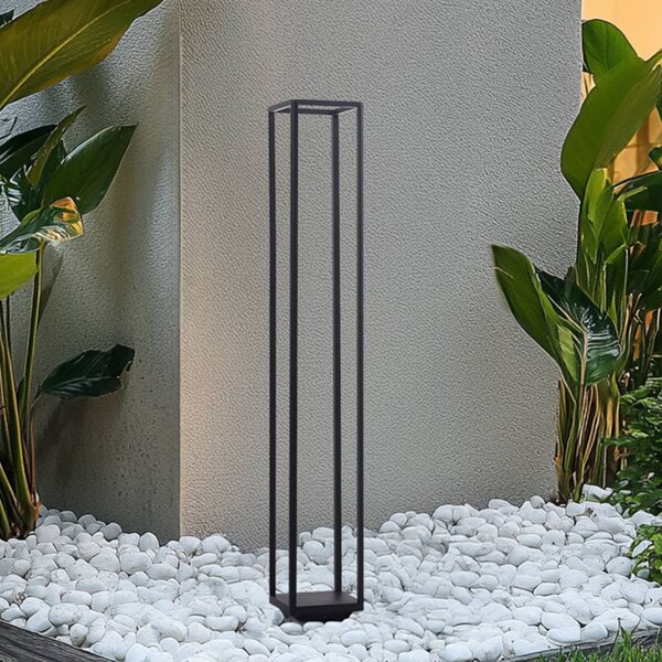 Lucande Světlo LED na cestu Thorvid, výška 120 cm, černá barva, Černá, Hliník, Moderní