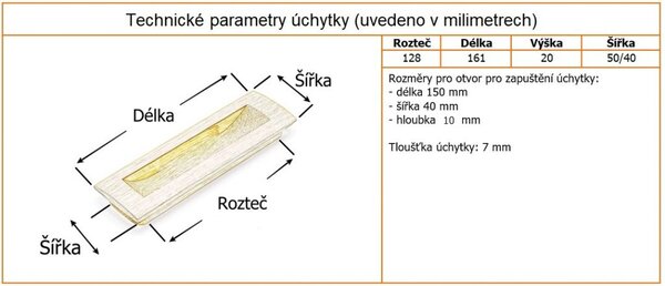 In-Design Nábytková úchytka Pula buk
