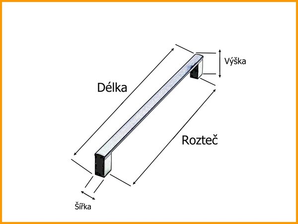 In-Design Nábytková úchytka Porta černá matná Rozteč úchytky (mm): 96