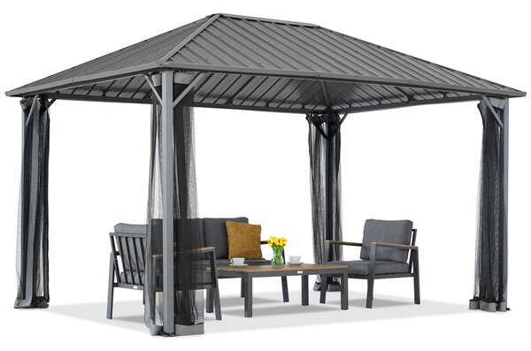 Zahradní altán Itaka 3x6 s moskytiérou antracit Garden Point