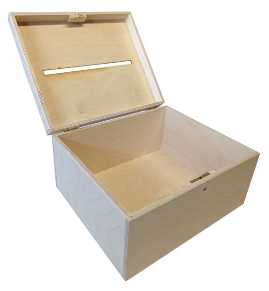 Dřevěný box na svatební dary a přání, střední, 29 x 15 x 24,5 cm
