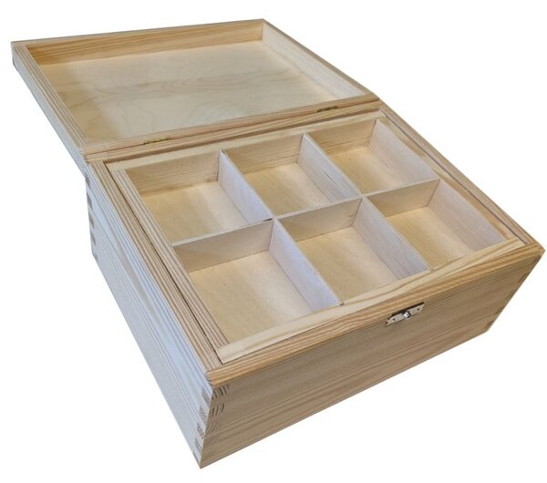Dřevěný organizační box, 28 x 13 x 21 cm