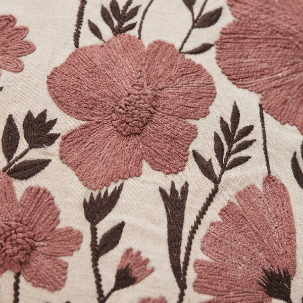 Lene Bjerre Lněný povlak na polštář Emiline Rose Tan - 50 x 50 cm LB263