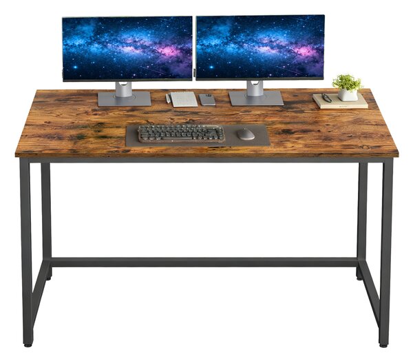 VASAGLE Psací stůl industriální design 120 x 75 x 60 hnědá černá