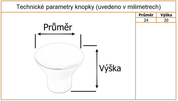 In-Design Nábytková knopka TAIP bílá