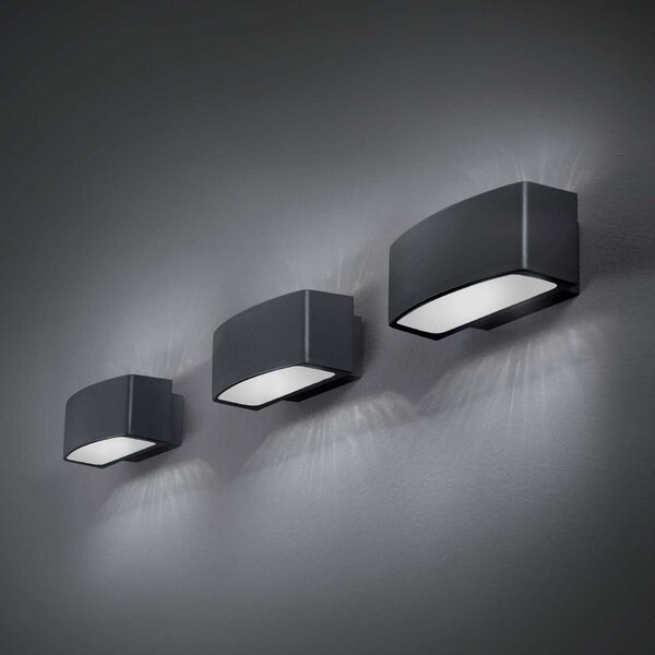 Venkovní nástěnné svítidlo Ideal Lux Andromeda AP1 grigio 158822 šedé 22cm IP55
