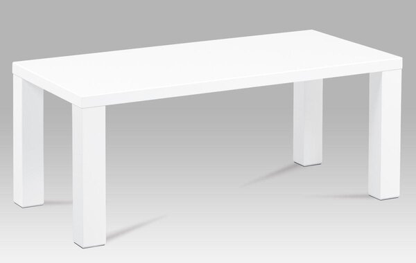 Konferenční stolek 120x60x50, vysoký lesk bílý