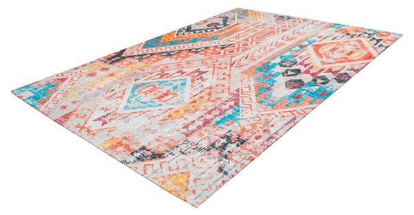 KOBEREC TKANÝ NA PLOCHO, 80/150 cm vícebarevná, oranžová - Online Only koberce & rohožky, Online Only