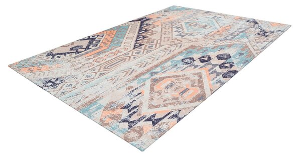 BĚHOUN, 80/150 cm, modrá, vícebarevná - Online Only koberce & rohožky, Online Only
