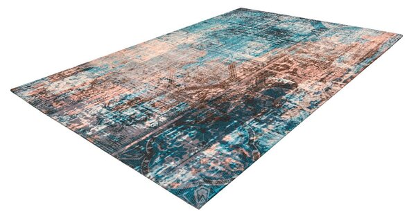 BĚHOUN, 80/150 cm, modrá, hnědá - Online Only koberce & rohožky, Online Only
