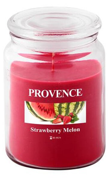 Provence Vonná svíčka ve skle 95 hodin jahoda a meloun