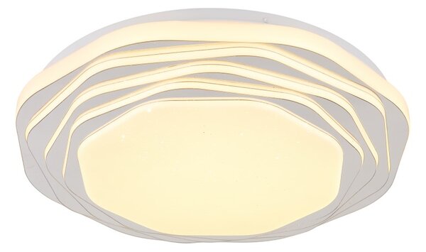GLOBO 48036-24 FLORDELIS stropní svítidlo D380mm LED 24W 3022/968lm 3000+4000+6000K bílá, chromová, switchdimmer