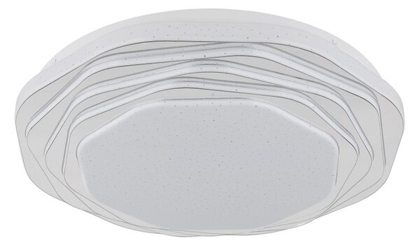 GLOBO 48036-24 FLORDELIS stropní svítidlo D380mm LED 24W 3022/968lm 3000+4000+6000K bílá, chromová, switchdimmer