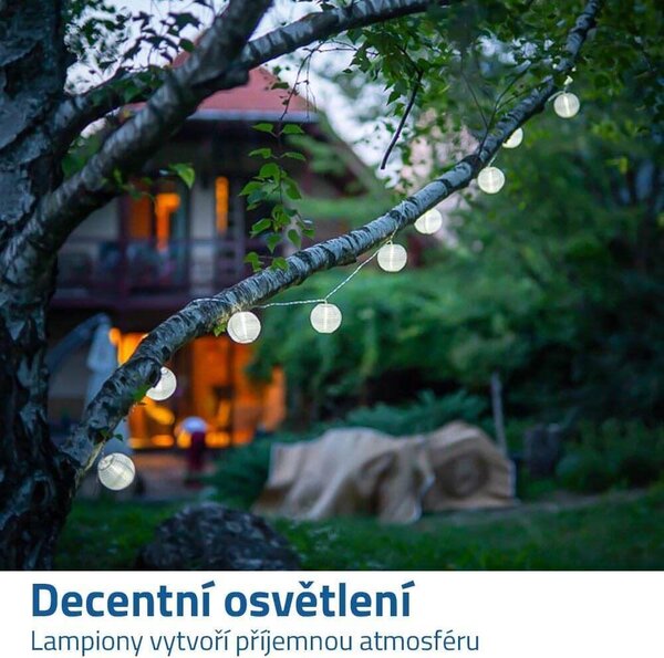 Solární LED řetěz - lampiony