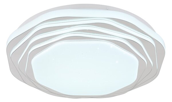 GLOBO 48036-24 FLORDELIS stropní svítidlo D380mm LED 24W 3022/968lm 3000+4000+6000K bílá, chromová, switchdimmer