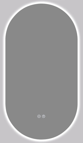 Koupelnové LED zrcadlo Luno - 45x90 cm