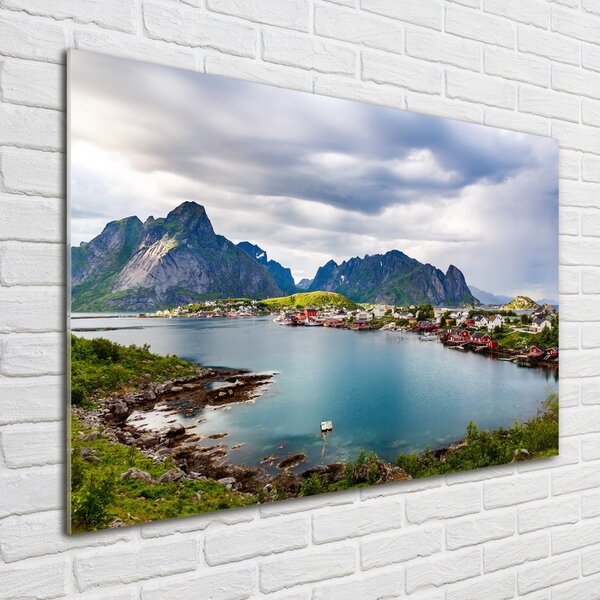 Moderní skleněný obraz z fotografie Lofoty v Norsku osh-151856257