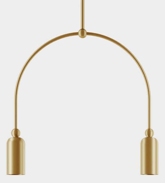 Il Fanale 288.03.ON Madame, závěsné svítidlo z přírodní mosazi, 2x5W LED GU10, šířka 49cm