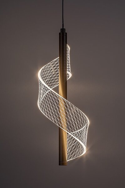 RABALUX 72414 Zofrael závěsné svítidlo D130mm LED 6W/950/550lm 3000K zlatá, průhledná
