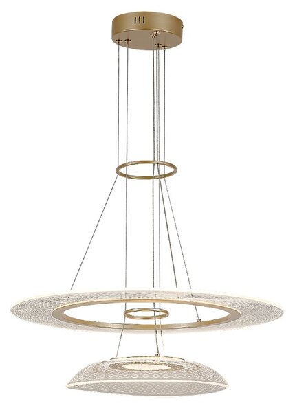 RABALUX 72412 Zofrael závěsné svítidlo D550mm LED 36W/4650/2400lm 3000K zlatá, průhledná