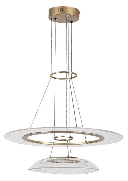RABALUX 72412 Zofrael závěsné svítidlo D550mm LED 36W/4650/2400lm 3000K zlatá, průhledná
