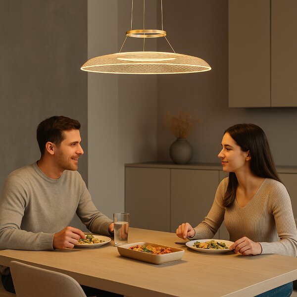 RABALUX 72411 Zofrael závěsné svítidlo D500mm LED 24W/2900/1850lm 3000K zlatá, průhledná