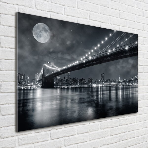 Moderní skleněný obraz z fotografie Brooklynský most osh-15676398