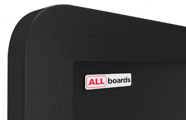 Allboards, Černá křídová tabule 90x60 cm, dřevěný rám, černý smartphone TB96iPC